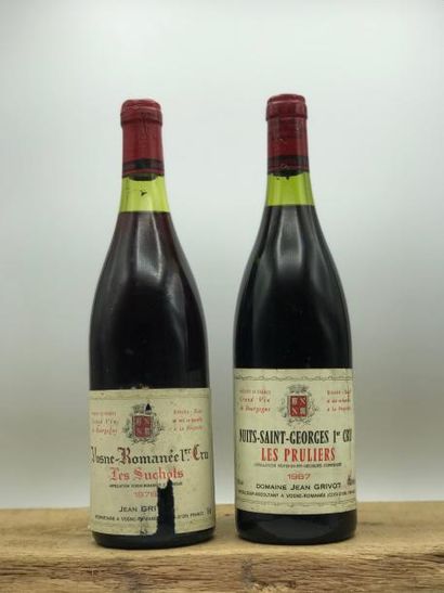 null 1 bouteille Nuits-Saint-Georges 1er cru "Les Pruliers" Jean Grivot 1987 (niveau...