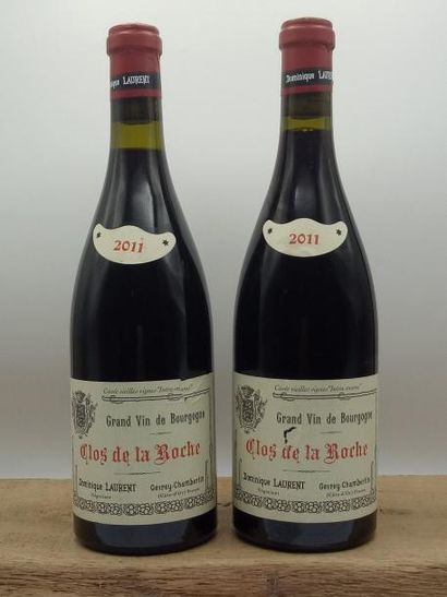 null 2 bouteilles Clos de la Roche Dominique Laurent (etiq. très lég. griffées) 2011...