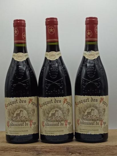 null 3 bouteilles Chateauneuf du Pape "Bosquets des Papes" 2013 