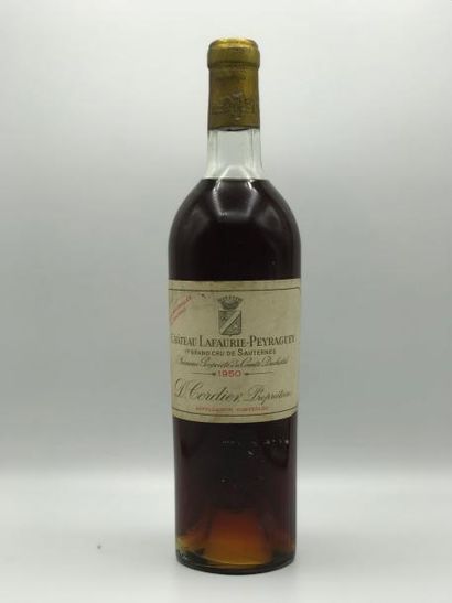 null 1 bouteille Château Lafaurie Peyraguey 1er cru classé Sauternes 1950 (niveau...