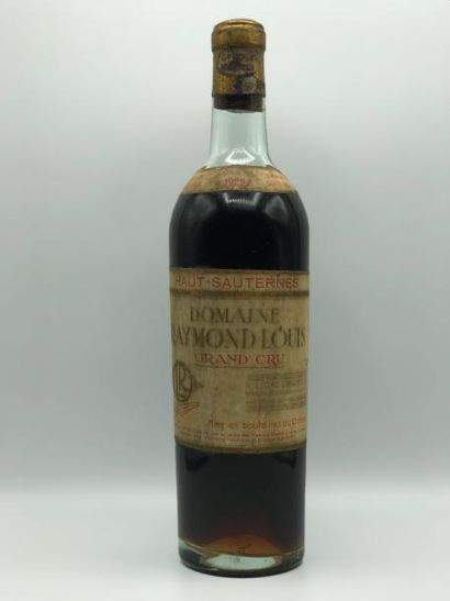 null 1 bouteille Domaine Raymond Louis Crème de tête 1929 (niveau : haute ép., étiq....