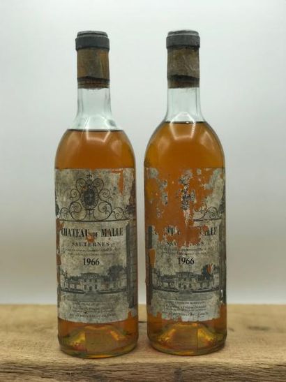 null 2 bouteilles Château de Malle 2e Cru Classé Sauternes (à Preignac) 1966 (niveau:...