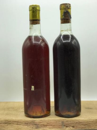 null 2 bouteilles Château Roumieux-Lacoste cru bourgeois Sauternes 1953 (niveau :...