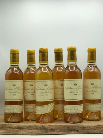 null 6 bouteilles 1/2 Bt Château d'Yquem 1er Cru supérieur Sauternes (1 etiq leg...