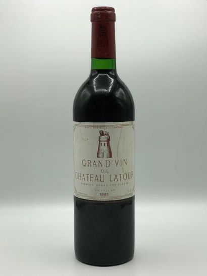null 1 bouteille Château Latour 1er Cru Classé Pauillac 1983 (étiq. très lég. ma...