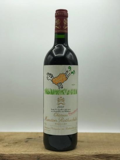 null 1 bouteille Château Mouton Rothschild 1er Cru Classé Pauillac 1999 (étiq. très...