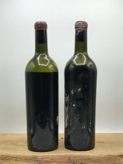 null 2 bouteilles Château Angelus GCC1A Saint Emilion (sans étiquette, millésime...