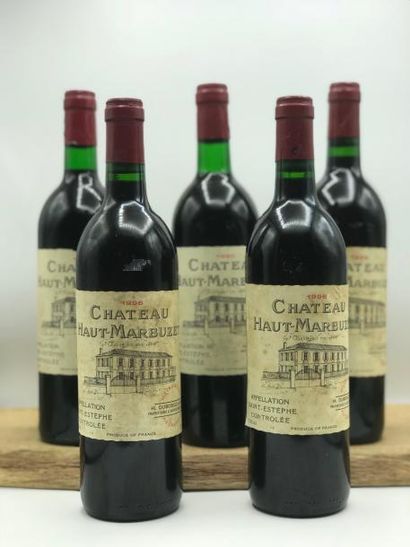 null 2 bouteilles Château Haut-Marbuzet Saint-estèphe 1990 (niveau : 1 bas goulot,...