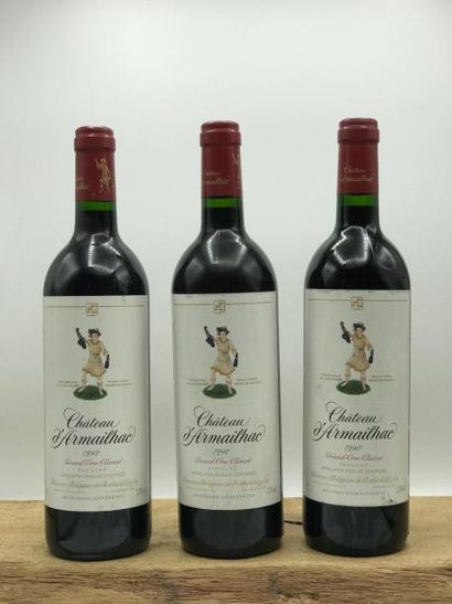 null 3 bouteilles Château d'Armailhac 5e Cru Classé Pauillac 1998 
