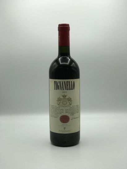 null 1 bouteille Tignanello 2003 (étiq. très lég. tachée).