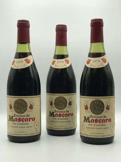 null 3 bouteilles ALGERIE Côteaux de Mascarat 1978 