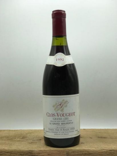 null 1 bouteille Clos Vougeot GC «  Le Grand Maupertui » GC Anne Gros 1992 