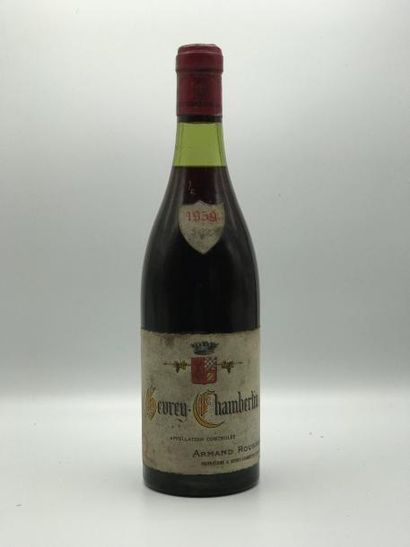 null 1 Bouteille Gevrey-Chambertin Domaine Armand Rousseau 1959 (niveau : à 3 cm,...