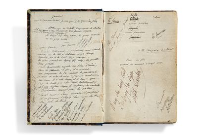 DAUDET Alphonse (1840-1897) CARNET autographe signé, Sapho, [1883] ; carnet in-8...