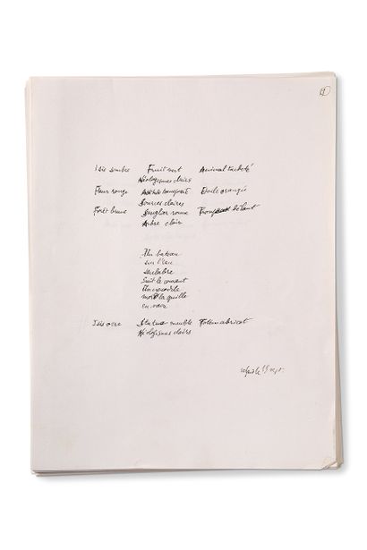 QUENEAU RAYMOND (1903-1976) 
MANUSCRIT autographe, Morale élémentaire, [1973-1975]...