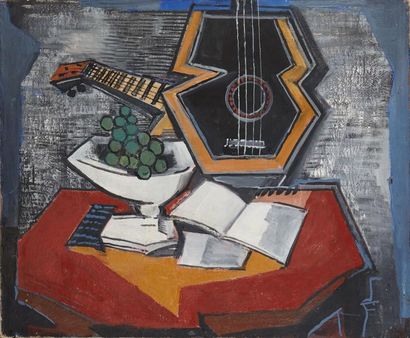 Ismael de LA SERNA (1897-1968) Composition à la viole, 1935
Huile sur toile, signée...