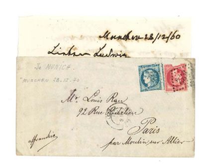  LETTRE PROVENANT D'ALLEMAGNE Lm datée de Munich 28 décembre 70, envoyée sous enveloppe...