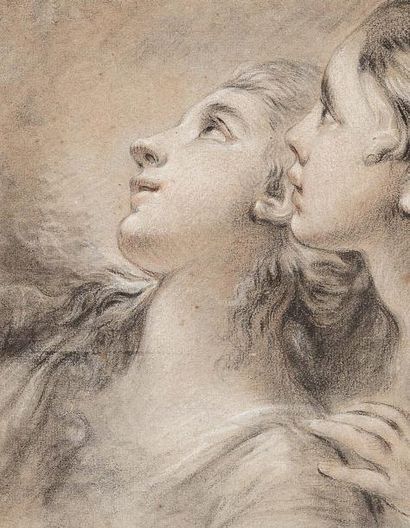 FRANÇOIS BOUCHER 弗朗索瓦·布歇 (PARIS 1703 - 1770) Têtes de deux jeunes femmes de profil
Pierre...