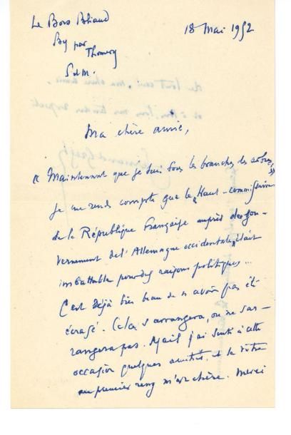 VALÉRY PAUL 保罗·瓦勒里 (1871-1945)] 11 Lettres adressées à Mme Jeannie
Paul VALÉRY (1877-1970).
11...