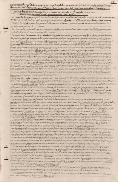 DUPLEIX DE CADIGNAN JEANBAPTISTE (1738-1824) OFFICIER 
MANUSCRIT autographe signé,...