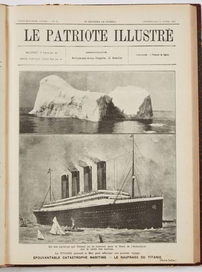 [TITANIC]泰坦尼克号 TITANIC Ensemble de 7 documents autour du naufrage du Titanic (14...