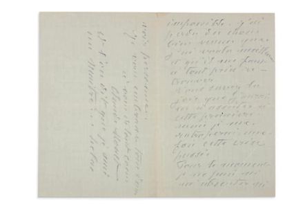 MONET CLAUDE (1840 - 1926) L.A.S., Giverny 14 décembre 1916, à Sacha GUITRY; 3 pages...