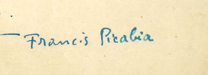 PICABIA Francis (1879 - 1953) Papa fais-moi peur, poème autographe signé 1 page in-4
Poème...