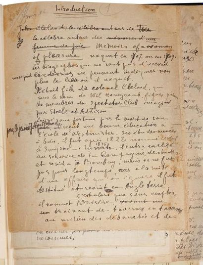 APOLLINAIRE Guillaume (1880-1918) 
Les Diables amoureux, manuscrit avec notes autographes...