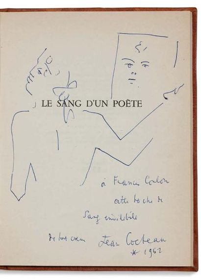 COCTEAU JEAN (1889- 1963) 
Le Sang d'un poète, Paris, Robert
Marin, 1948; in-8, pleine...