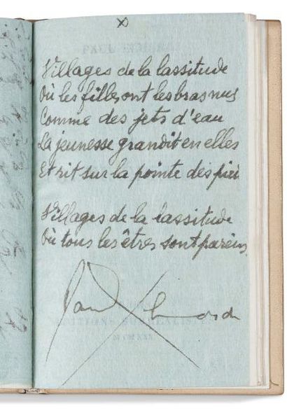 ÉLUARD PAUL (1895- 1952) 
À toute épreuve, Paris, Éditions
Surréalistes, 1930; in-16,...