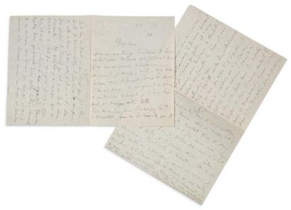 PROUST MARCEL (1871- 1922) 
L.A.S. à la Princesse SOUTZO; 8 pages in-8 à l'encre.
Lettre...