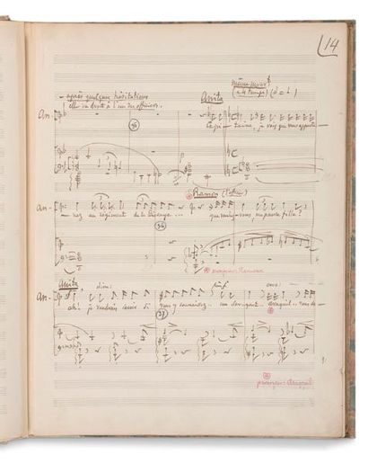 MASSENET Jules (1842-1912) MANUSCRIT MUSICAL autographe. La Navarraise, 1893; [1]-102...