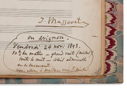 MASSENET Jules (1842-1912) MANUSCRIT MUSICAL autographe. La Navarraise, 1893; [1]-102...