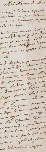 ROSSINI Gioacchino (1792-1868) MANUSCRIT autographe signé, Bologne 20 avril 1848-Passy...