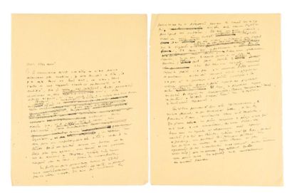 Antoine DE SAINT EXUPERY (1900-1944) Réponse à un calomniateur: manuscrit autographe,...