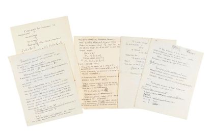 Antoine DE SAINT EXUPERY (1900-1944) Notes sur l'économie: manuscrit autographe,...