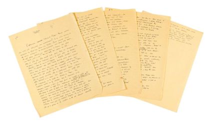 Antoine DE SAINT EXUPERY (1900-1944) «La Guerre»: manuscrit autographe raturé et...