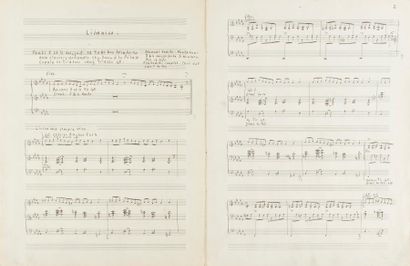 null ALAIN Jehan (1911-1940).
MANUSCRIT MUSICAL autographe signé, Trois Pièces pour...