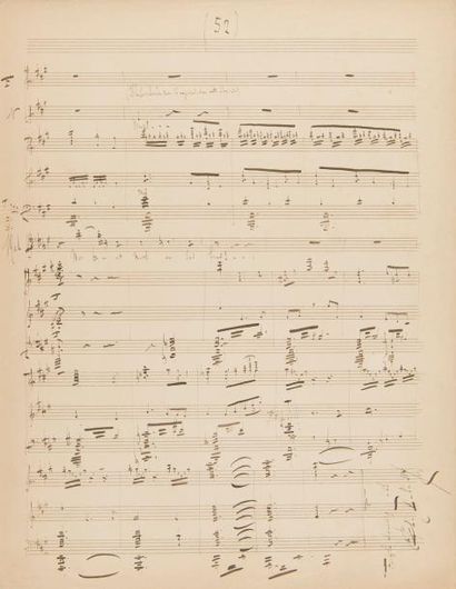 null DEBUSSY Claude (1862-1918).
MANUSCRIT MUSICAL autographe signé, Le Gladiateur,...