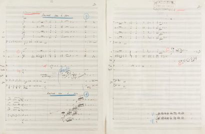 null IBERT Jacques (1890-1962).
MANUSCRIT MUSICAL autographe, Golgotha (1935). ;...