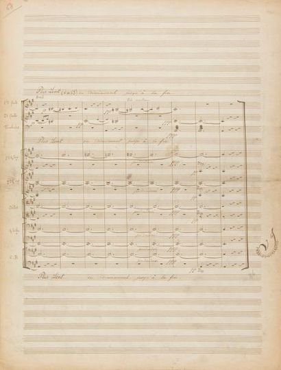 null INDY Vincent d’ (1851-1931).
MANUSCRIT MUSICAL autographe signé, La Forêt Enchantée,...