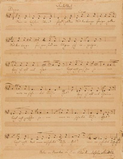 null MENDELSSOHN-BARTHOLDY Felix (1809-1847).
MANUSCRIT MUSICAL autographe signé,...