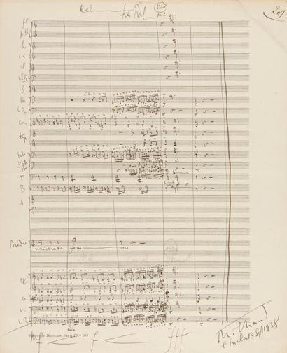 null MILHAUD Darius (1892-1974).
MANUSCRIT MUSICAL autographe signé, Médée, opéra...