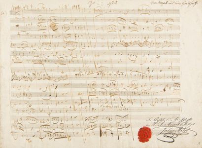null MOZART Wolfgang Amadeus (1756-1791).
MANUSCRIT MUSICAL autographe, Zu ein[em]...