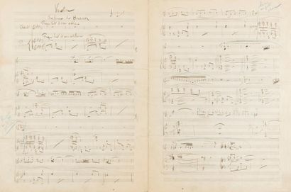 null RAVEL Maurice (1875-1937).
MANUSCRIT MUSICAL autographe signé, Vocalise en forme...