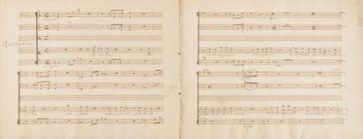 null ROUSSEAU Jean-Jacques (1712-1778).
MANUSCRIT MUSICAL autographe, Armida… oh...