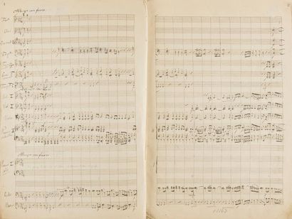 null RUBINSTEIN Anton (1829-1894).
MANUSCRIT MUSICAL autographe signé, 2ème Concerto...