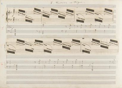 null SAINT-SAËNS Camille (1835-1921).
MANUSCRIT MUSICAL autographe signé, Grand Duo...