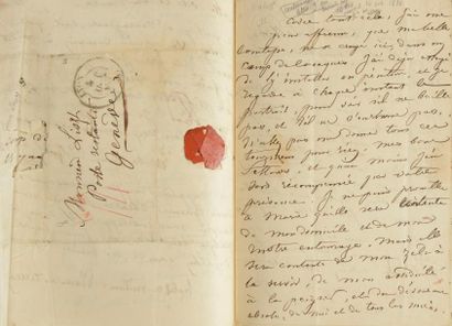 null SAND George (1804-1876).
29 lettres (12 L.A.S. et 17 L.A.), 1834-1862, à Franz...