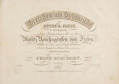 SCHUBERT Franz (1797-1828). Trois partitions...